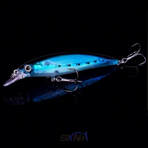 SKNA 12colors 3d eyes minnow lures Tackle Bass Fishing Lures