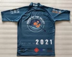 Small Order Customized Full Sublimation Sponsors Logo Printed Short Sleeves Slim Fit Surf Swim Diving Shirts Rash Guards