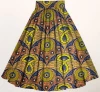 small orders customized african wax print fashion designer midi dance swing skirts