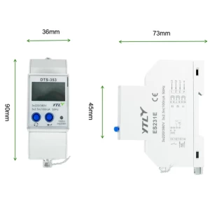 Smallest 3 phase energy meter RS485 and Modbus Din rail Multifunction electric meter