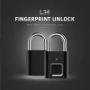 Smart fingerprint outdoor biometric intelligent hotel digital smart lock electronic luggage padlocks fingerprint smart padlock