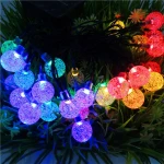 Solar Operated 7m 50 led crystal bubble balls String Lights For Christmas LED Garland Holiday Party Wedding Decoration