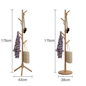 solid wood coat hanger clothes tree