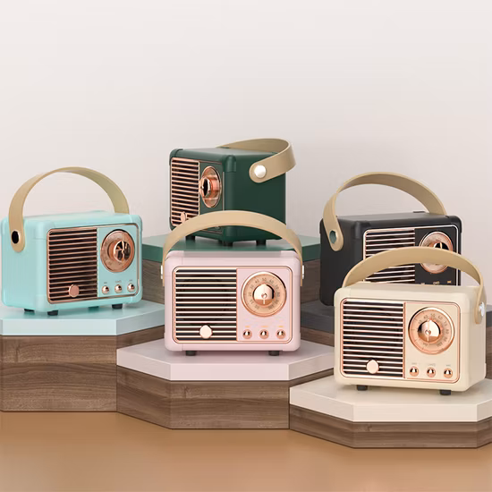 Compact Retro Bluetooth Speaker with Powerful Sound Quality
