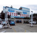 speaker lift truss system with ground support trusses system for truss display