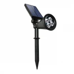Spot 4 LEDS Outdoor IP65 Solar Lawn Light Wholesale Waterproof Solar Spot Light Decorative Park Courtyard Lawn Garden Lights