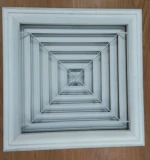 Square Air Conditioning Ceiling Diffuser Hvac System With Damper