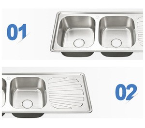 Stainless Steel 304 Double Bowl Kitchen Sink