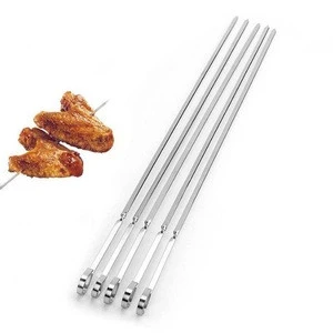 Stainless Steel BBQ Needle Barbeque Skewers Kitchen Utensils Outdoor Camping Picnic Skewers