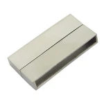 Stainless Steel Buckle Magnetic Connectors Flat End Clasp for Bracelet Making Wide Choker Closure Findings DIY Jewelry Supplier