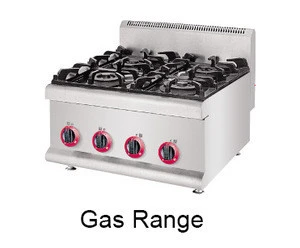 Stainless Steel Counter Top 4 Burner Gas Range Cooker, Four Gas Stoves for Sale