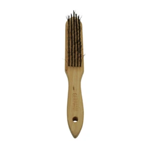 Stainless steel deslagging wooden handle manual wire brush tool household cleaning tool wire brush