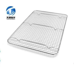 Stainless steel kitchen cooling rack with support