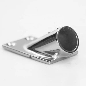 Stainless Steel Marine Supplies Boat Hand Rail Fittings Rectangular Stanchion Base