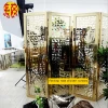 Stainless Steel Pop Up Metal 4 Panels Folding Screen Chinese Paravent Chambre Room Divider