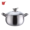 stainless steel soup pot double bottom stock pot