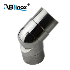 Stainless Steel Stairs Railing Balusters Handrail Railing Ajustable Angle Tube Connector Flush angle Fitting Clamp