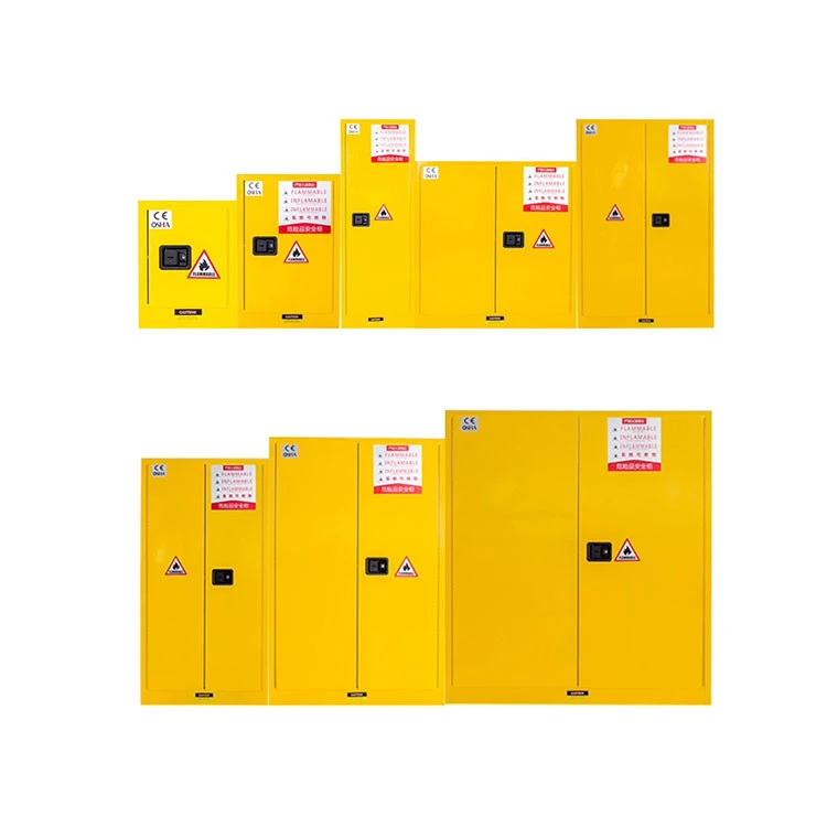 Standard Double Door Industrial Chemical Drums Storage Safety Cabinet For Flammables Laboratory Furniture (110gal/410l)