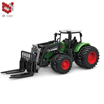 Static 8-Wheel Sliding Farmer Forklift Gripping Car Combined with Land Finishing Car Children?s Model Toy Car