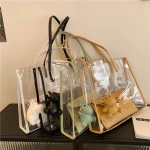 Summer Transparent Large handbag Female 2021 Popular New Fashion Korean Style All-match high-capacity Fashion Shoulder Bag