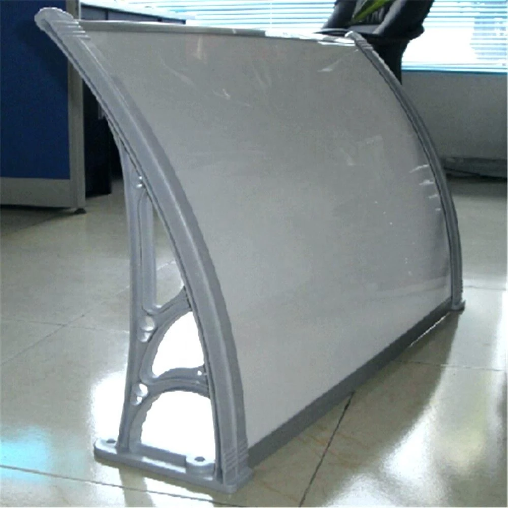 Sun protection transparent plastic polycarbonate window awning sheet brackets