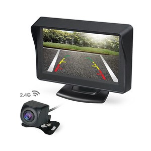 SUNWAYI 2020 New Arrival Universal D43 DIY digital signal 4.3 inch Screen Car Wireless Camera Reversing Aid for Car Parking
