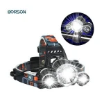Super Bright Waterproof Aluminum Headlight Hard Hat Moving Head Light Flashlight Rechargeable Led Headlamp