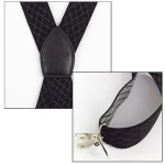 Suspender Mens 2-Inch Wide Miti-Color Clip Suspenders Various Sizes, Various Colors
