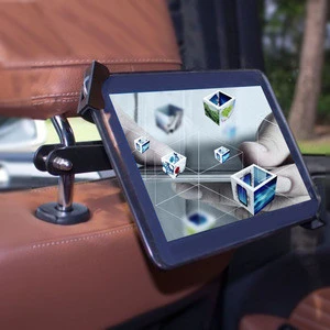 Swivel 360 degrees taxi back seat headrest advertising tablet car holder car headrest tablet mount holder backseat with lock key