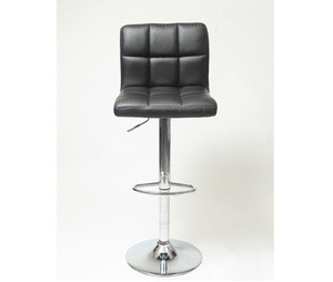 Swivel Black Bonded Leather Bar stool Adjustable Hydraulic Chair Bar Stools
