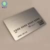 SY custom printed  brushed metallic card business metal card