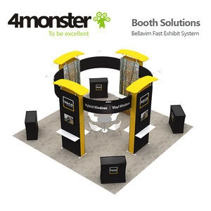 Tension fabric exhibition booth 3x3 Aluminum portable tension fabric display 10x10 tradeshow booth