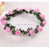 The wedding flower head wreath pink Children&#39;s headdress spring decorative white flower hair wreath