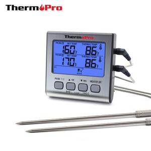 ThermoPro TP17 Dual Probe Digital Cooking Meat Thermometer Large LCD Backlight Food Grill Thermometer with Timer Mode for Smoker