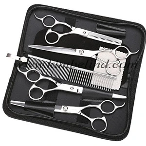 Titanium coated professional razor shear set/ texturing shear scissor/ razor edge hair cutting shear