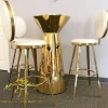 top quality baroque stainless steel high bar chair