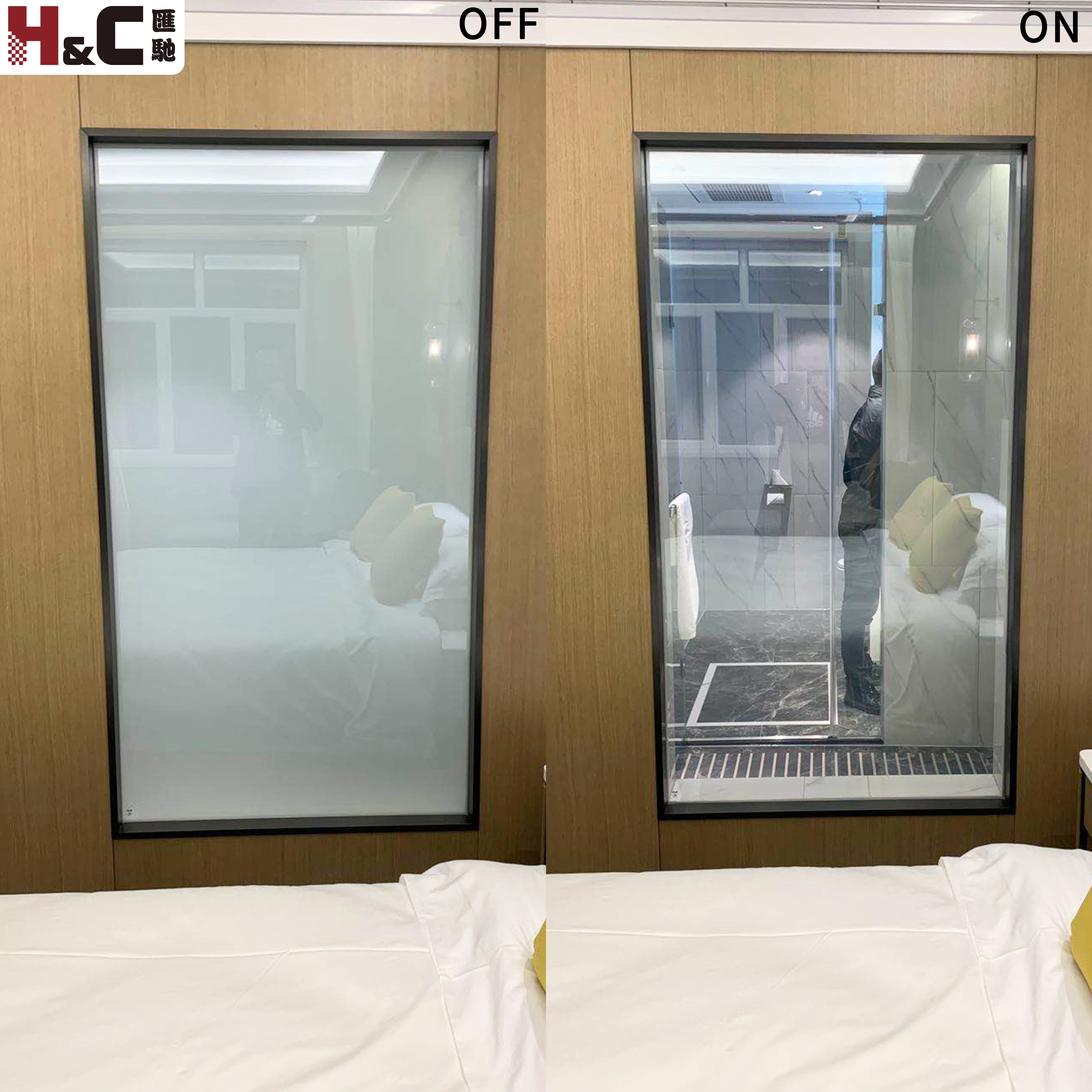 Toughened And Laminated Smart Window PDLC Glass Electric Switchable Glass Price With Competitive Price For Hotel Building Glass