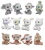 Import toys for vending machine, plastic flocking action figure, cute cartoon figure toys gifts for kids from China