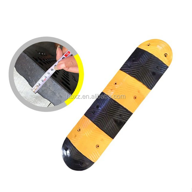 Traffic Safety Driveway Road Hump yellow black rubber speed hump road speed bump