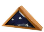 triangle custom wooden country flag box for wood craft