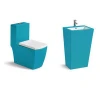 turquoise color toilet and basin set sanitary ware suite