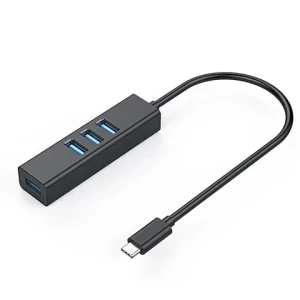 Type-c 1000Mbps docking station usb-c to 4USB3.0 splitter for laptop cell phone and tablet hub