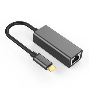 Type C  Gigabit Ethernet Adapter USB 3.1 Network Card to RJ45 Lan 10/100/1000 Mbps External for Windows 10 Mac OS PC Laptop
