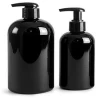 types of 100ml 200 ml 240ml 300ml 500 ml 700ml Empty hdpe pe Shampoo Plastic Bottle Black For Cosmetic Packaging