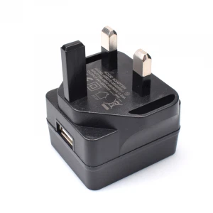 UKplug 5W-12W power adapter 3pins AC adapter USB output 5V 6V 12V