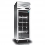 upright one door glass door fridge freezer showcase for supermarket store shop