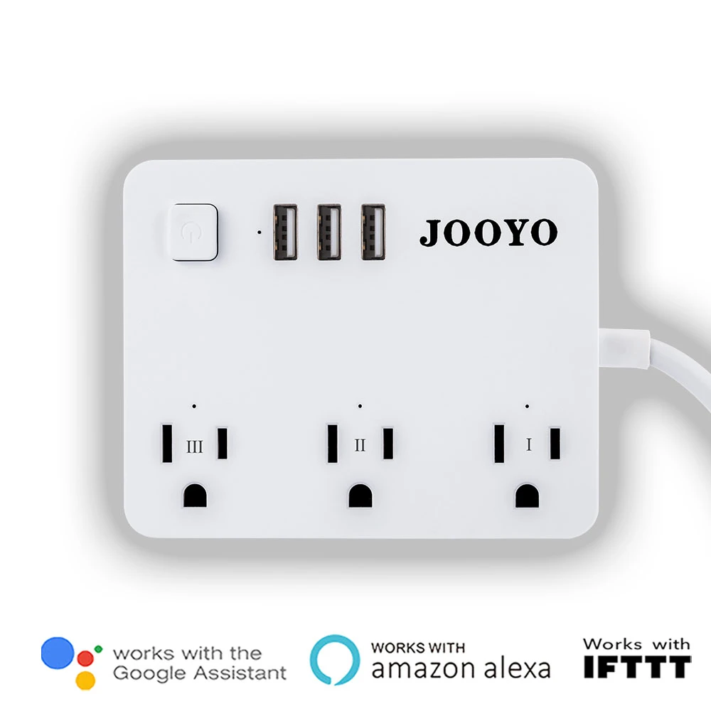 US Wifi Smart Power Strip Cord Extension Cable Socket with USB Lead  Voice Control with Amazon Alexa Google Home Tuya
