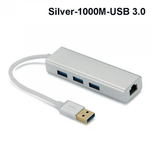USB Hubs 3.0 RJ45 Gigabit Ethernet Network Card Adapter  for Desktop PC and Laptop Notebook Computer