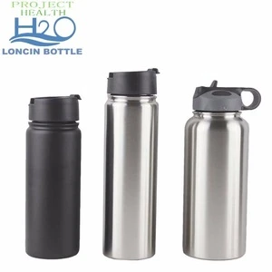 Vacuum Insulated Wide Mouth Stainless Steel Sweat Proof Water Bottle 32 Ounce,powder Coated Double Wall Metal Sport Flask