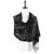 Import Velvet feeling silk base burnout shawl 62 x 20 inches with 6 inches fringe ends stone scarf from China